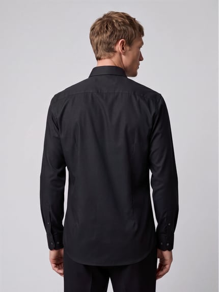 BOSS Slim Fit Businesshemd mit Label-Detail Black 5