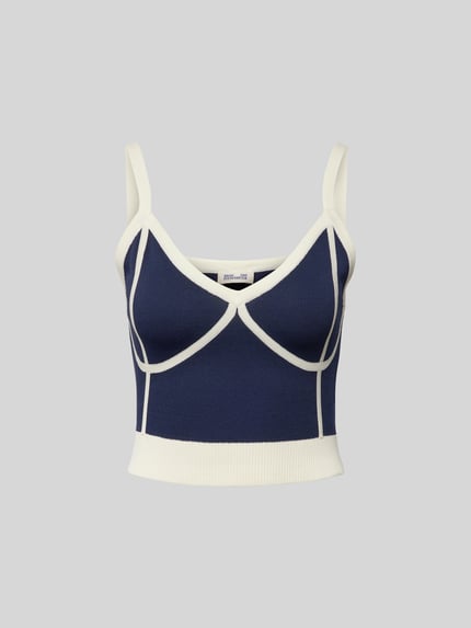 BAUM & PFERDGARTEN Crop Top aus Viskose-Mix Blau 2