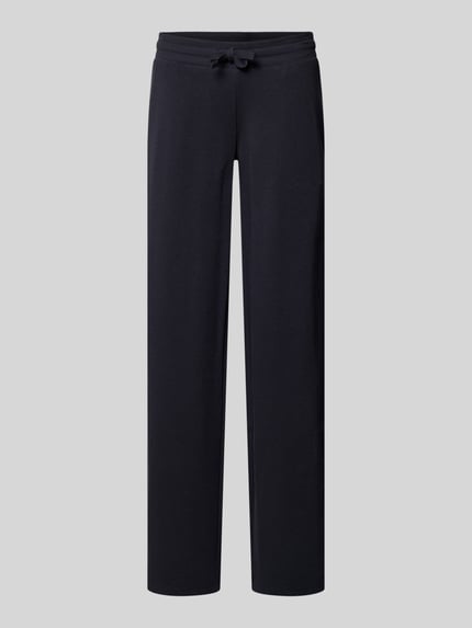 Productfoto, Wide Fit Sweatpants met viscose van Review, dames sweatpants van katoenmix met viscose, wide fit, elastische band, tunnelkoord, binnenbeenlengte maat S 89 cm.