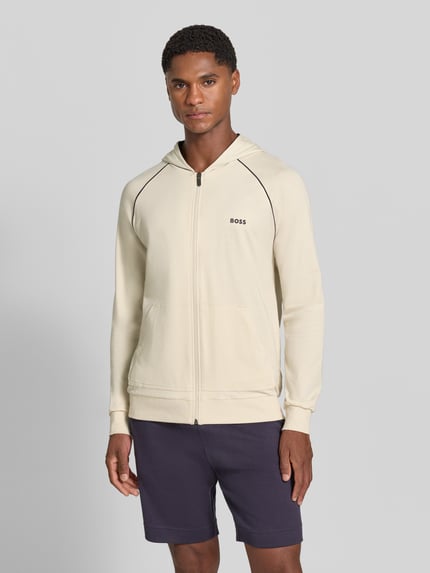 BOSS regular fit sweatshirt van katoenmix Offwhite - 4