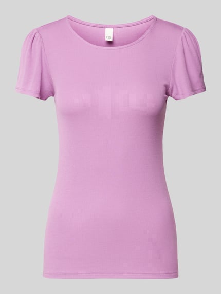 QS T-shirt z okrągłym dekoltem Fioletowy 2