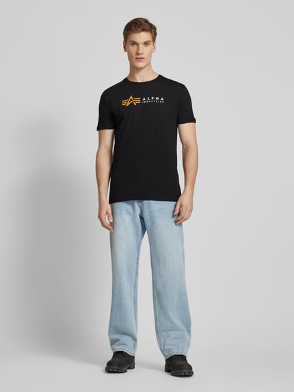 Alpha Industries T-Shirt mit Label-Print Black 1