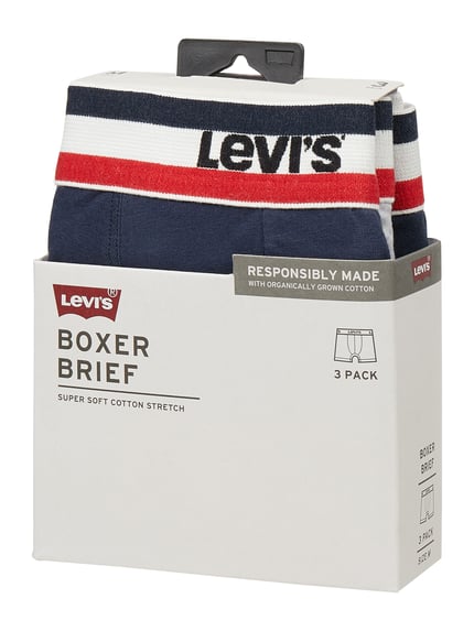 Levi's® Bokserki z domieszką stretchu w 3‑pakiecie Ciemnoniebieski 2