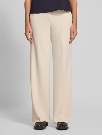 Stehmann Broek met persplooien model 'Hillda' Offwhite - 4