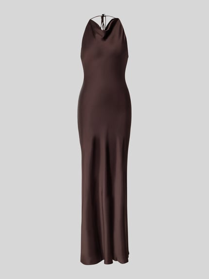 Forever New Abendkleid mit Wasserfall-Ausschnitt Modell 'Aria' Dunkelbraun 2