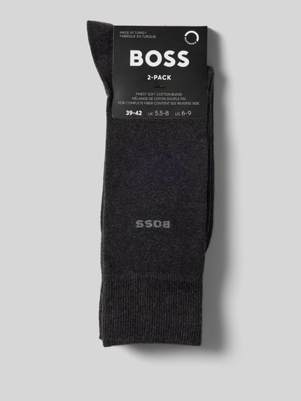 BOSS Socken aus Baumwoll-Mix im 2er-Pack Anthrazit 3