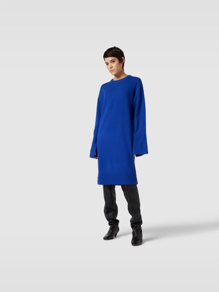 Designers Remix Sukienka do kolan w stylu dzianinowym Niebieski 4