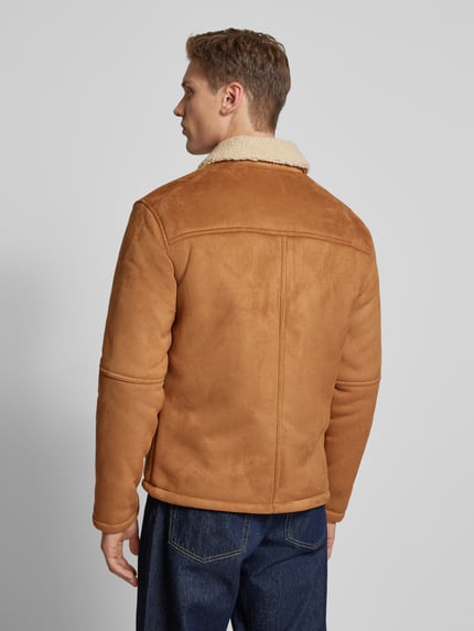 ONLY & SONS Jacke mit Reißverschlusstaschen Modell 'ROYCE' Cognac 5