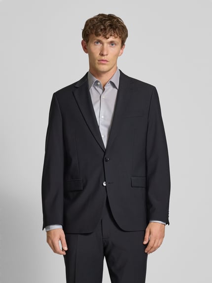 Christian Berg Men 2-Knopf-Sakko Comfort Fit mit Woll-Anteil Black 4