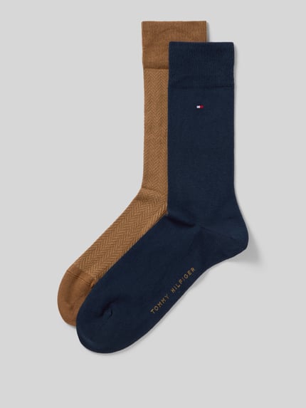 Tommy Hilfiger Strümpfe aus Baumwoll-Mix im 2er-Pack Oliv 1
