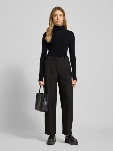 VERO MODA Weite Hose mit Viskose-Anteil Modell 'UNNA' Anthrazit 1