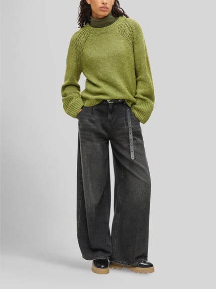 s.Oliver RED LABEL Regular Fit Pullover mit Raglanärmeln Oliv 1