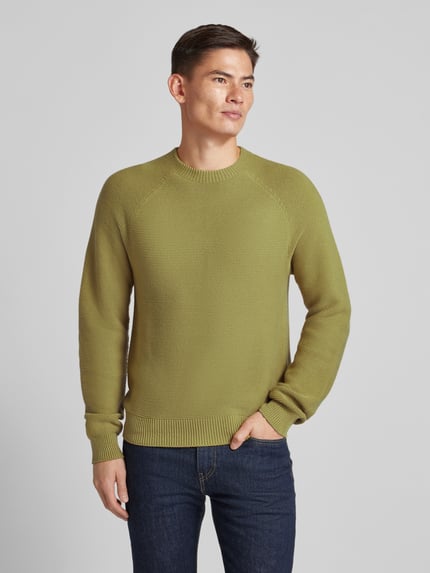 Jake*s Studio Men Strickpullover mit Rundhalsausschnitt Schilf 4
