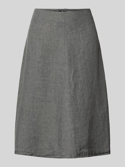 Produktfoto, Ausgestellter Mini-Rock aus reinem Leinen von Marc O'Polo in Melange-Optik und Mini-Länge, Passform Ausgestellt, Reißverschluss, Flammgarn, Material reines Leinen