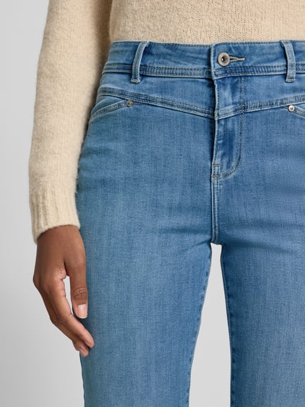 Christian Berg Woman Jeansy o kroju slim fit z kieszeniami z tyłu Jeansowy niebieski 3