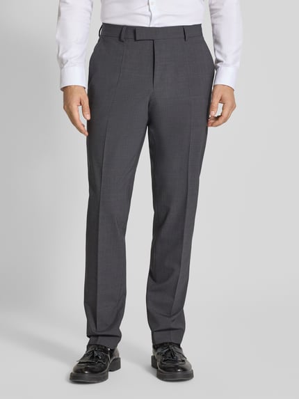 BOSS Slim fit pantalon van scheerwolmix, model 'H-GIO-MM-C-NF' Antraciet - 4