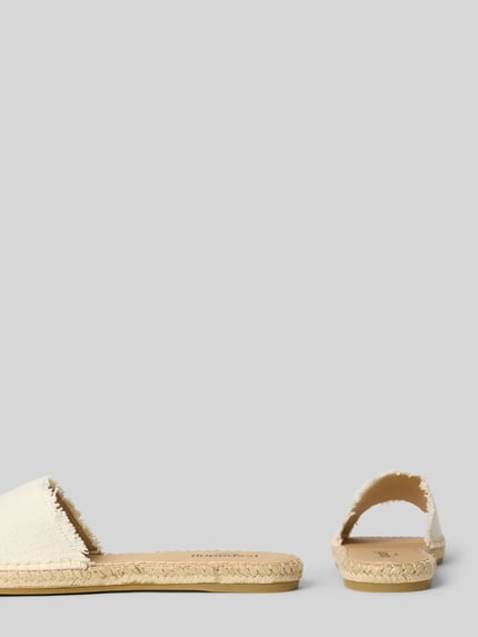 Espadrij Slides aus reinem Leinen Modell 'PLAGE' Offwhite 2