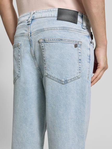 BOSS Orange Straight Leg Jeans mit 5-Pocket-Design Hellblau 3