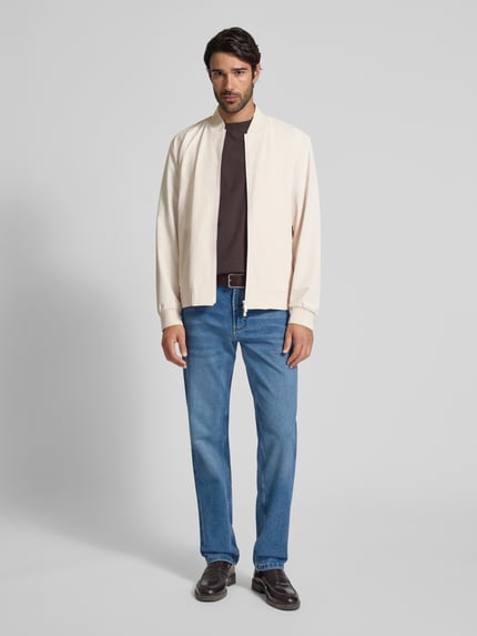 BOSS Regular Fit Blouson mit feiner Struktur Modell 'HANRY' Offwhite 1