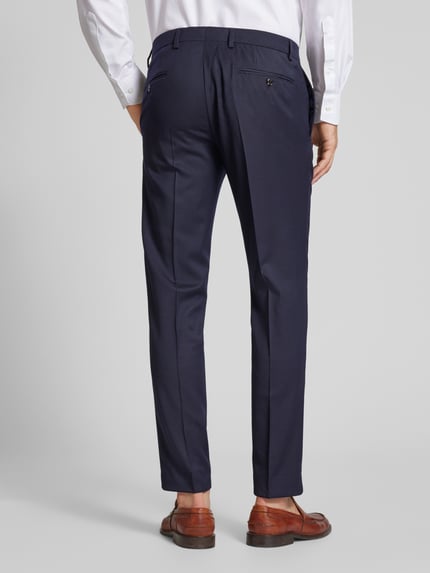 JOOP! COLLECTION Spodnie od garnituru męskie JOOP! Collection;Mieszanka bawełny i elastanu;Krój slim fit;Model ‘Blayr’;Jednolity kolor;Kanty;Szerokość w pasie w rozmiarze 50: 43 cm;Długość wewnętrzna nogawki w rozmiarze 50: 80 cm Ciemnoniebieski 5