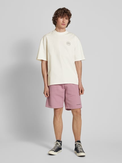 PEGADOR Oversized T-Shirt mit Label-Print Modell 'BUCKLIN' Offwhite 1