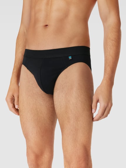 SCHIESSER Slip mit Teilungsnähten Modell 'Long Life Cotton Export' Black 3