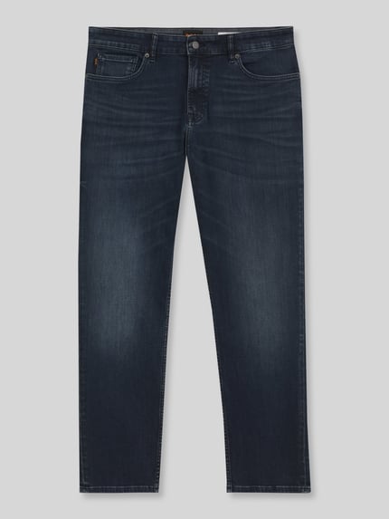 BOSS Orange Regular Fit Straight Fit Jeans mit Logo-Detail Blau 2