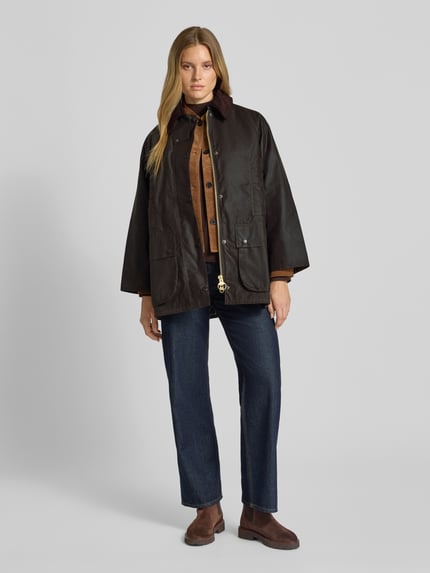 Barbour Oversized Wachsjacke aus reiner Baumwolle Modell 'BEAUFORT' Oliv 1
