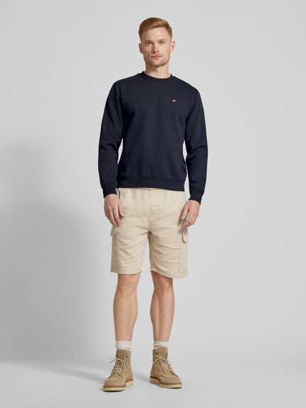 Napapijri Sweatshirt mit Label-Stitching Modell 'balis' Marine 1