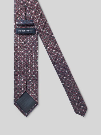 Productfoto, Krawatte aus reiner Seide von Prince Bowtie in roodblauw met Structuurpatroon, deelnaad en Klassiek pasvorm, Breedte maat 1: 7 cm