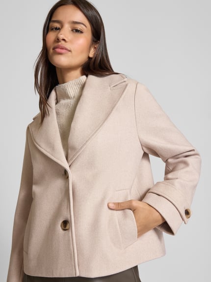 VILA Jacke mit Reverskragen Modell 'SOLO' Beige 3