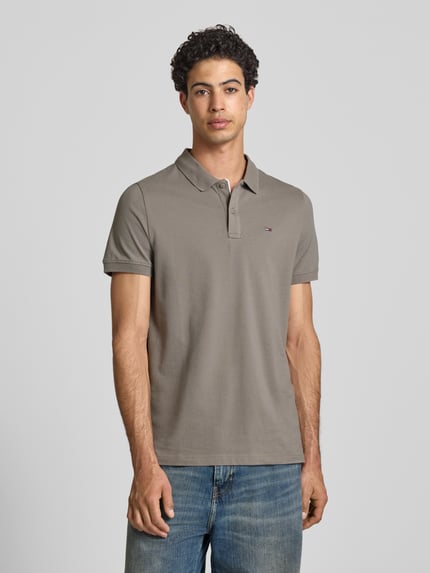 Tommy Jeans Regular Fit Poloshirt Modell 'TJM SLIM PLACKET POLO EXT' Hellgrau 4
