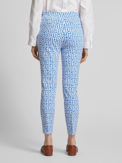 Christian Berg Woman Slim fit stoffen broek met verkort model Blauw - 5