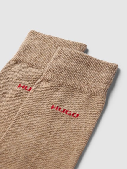 HUGO Socken mit Label-Detail im 2er-Pack Mittelbraun 2