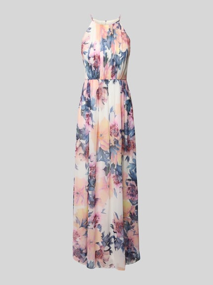Jake*s Cocktail Abendkleid mit gelegten Falten Ecru 2
