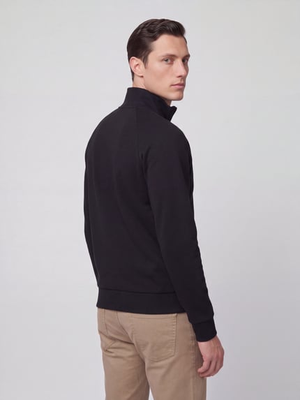 BOSS Green Sweatshirt mit Troyerkragen Black 5