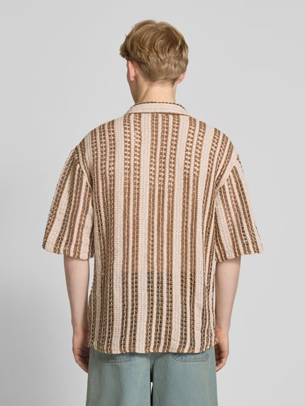 ONLY & SONS Regular Fit Freizeithemd mit Reverskragen Modell 'DANI' Hellbraun 5