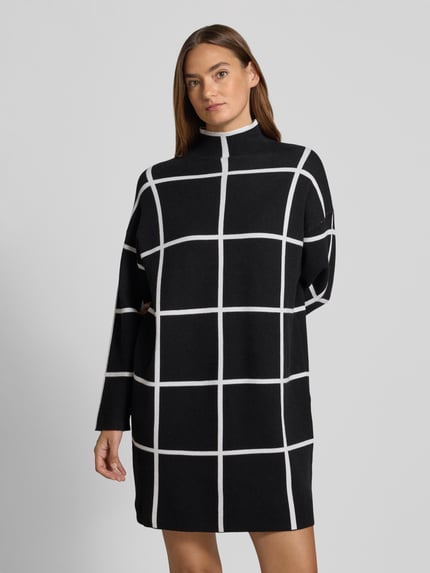 Apricot Mini-jurk met opstaande kraag Zwart - 4