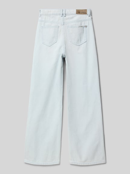 Garcia Straight fit jeans met labeldetails Lichtblauw - 3