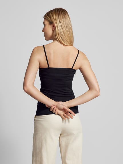VERO MODA Trägertop mit Spitzenbesatz Modell 'INGE' Black 5