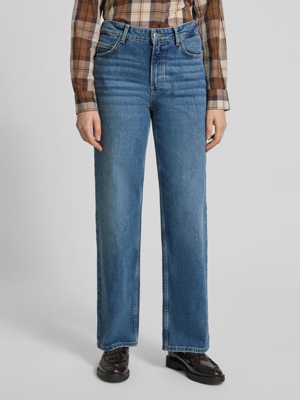Marc O'Polo Wide leg jeans van een mix van katoen en viscose Jeansblauw - 4