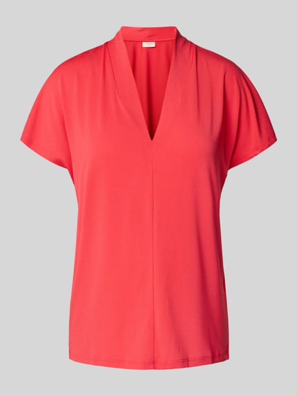 FREE/QUENT Regular Fit Blusenshirt mit V-Ausschnitt Modell 'Yrsa' Hellrot 2