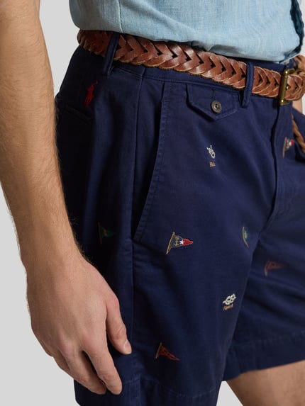 Polo Ralph Lauren Regular Fit Shorts mit Stitching Details Marine 3
