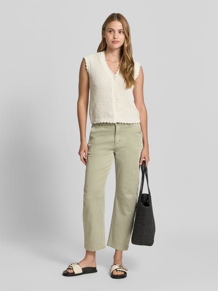 Buena Vista barrel fit broek met steekzakken Rietgroen - 1