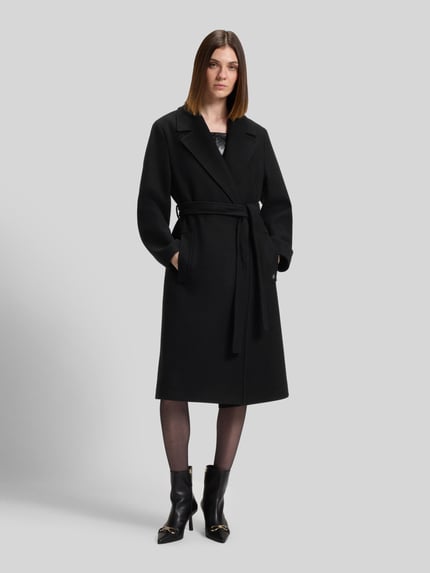 HUGO Regular Fit Mantel mit Woll-Anteil Modell 'MELZY' Black 4