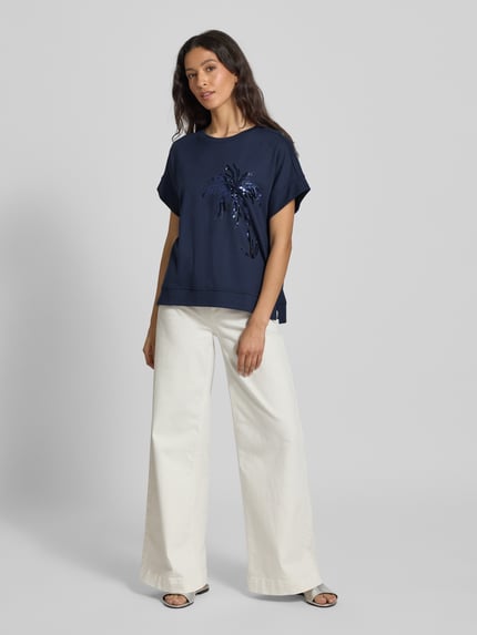 Milano Italy Sweatshirt mit 1/2-Arm Marine 1