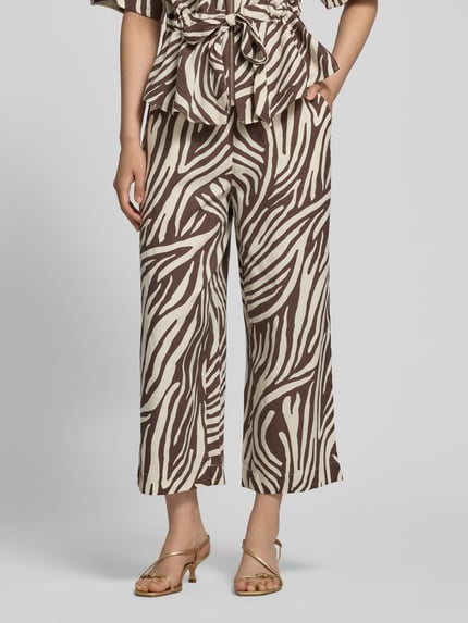 s.Oliver BLACK LABEL Regular Fit Culotte aus Lyocell-Viskose-Leinen-Mix Dunkelbraun 4