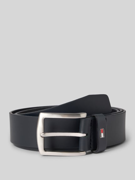 Produktfoto, Pasek skórzany z fakturowaniem Ledergürtel mit Dornschließe von Tommy Hilfiger, naturalna skóra, sprzączka z wytłoczonym logo, szerokość paska: 3,5 cm