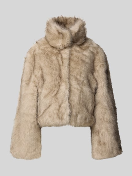 Neo Noir Jacke aus Kunstfell Beige 2