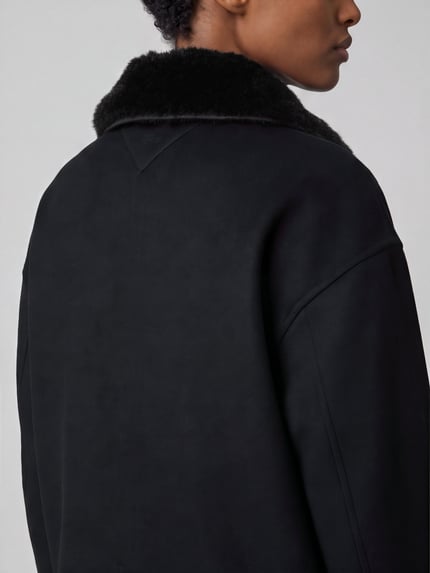 Tommy Hilfiger Regular Fit Blouson mit Webpelzkragen Black 3